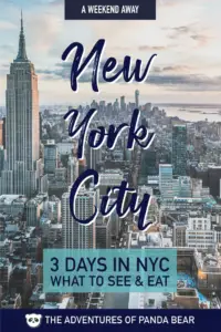New York City 3 Day Itinerary | Top Things to Do in New York City in 3 Days | 3 Day Long Weekend Guide to NYC | Top Places to See, Eat, & Stay in New York City | Where to Visit in New York City for First Time Visitors | Includes Statue of Liberty, Metropolitan Museum of Art, Museum of Modern Art, American Museum of Natural History and more! #NewYorkCity #NYC #Itinerary #USATravel #ThAdvofPndaBear