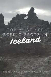 A guide to seeing all the unique must see landscape formations and features in Iceland. Check out geothermal areas, glaciers, volcanoes, beaches, craters, lakes, all of which are beautiful landscapes and scenic views of Iceland. Also learn about the basalt colums at Black Sand Beach in Vik and Lake Myvatn. #ThingsToDo #Iceland #NaturalWonders #Nature