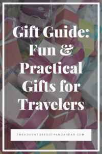 Gift Guide: Fun & Practical Gifts for Travelers | These are the best gifts for any holiday or occasion such as Christmas, birthdays, Mother's Day, Father's Day. These are perfect for globetrotters, wanderlusters or even just fiances, husbands, wives, friends, family members, boyfriends, or girlfriends. This list is full of useful gifts for everyone and all occasions. #GiftGuide #UsefulGifts #FunGifts #PracticalGifts #Travel