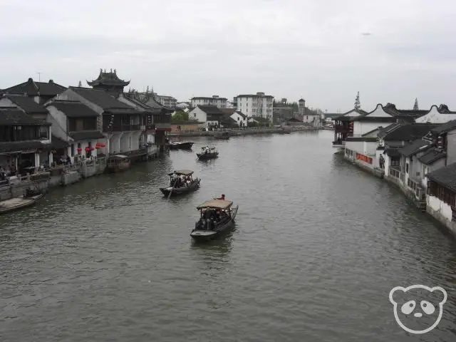 Canal from the top of the Fangsheng Bridge in Zhujiajiao.