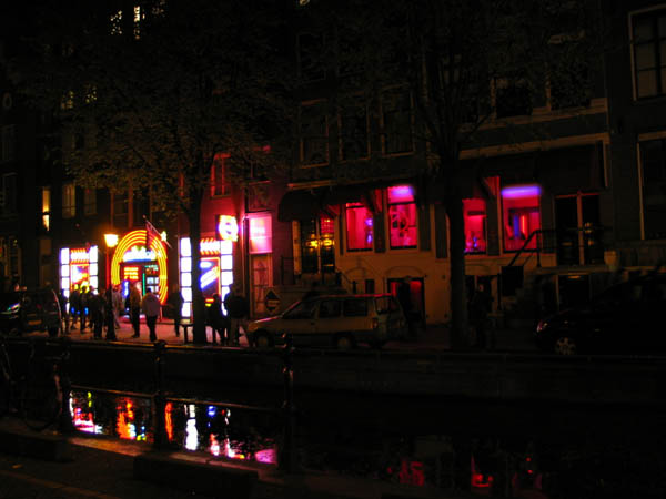 Red light district canal and street