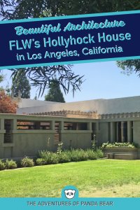 Explore Hollyhock House, a beautiful work of modern architecture by the famous architect, Frank Lloyd Wright. This Mayan Revival building was the Wright's first work in Los Angeles. It also happens to be in the Hollywood area with amazing views of the Hollywood sign and Griffith Observatory. #FrankLloydWright #LosAngeles #California #architecture #house #la #ThingsToDo