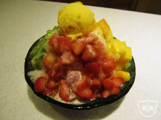 Fruity bowl of shaved ice