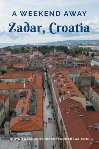 Top things to see and do in 1 or 2 days in Zadar, Croatia. This list includes Church of St. Donatus, Zadar Cathedral, Cathedral of St. Anastasia, its Bell Tower, Sea Organ, Greeting to the Sun. This itinerary also includes a day trip of your choice to either Plitvice Lakes National Park or Krka Waterfalls National Park. These recommendations are the best way to travel in Zadar. #Zadar #Croatia #SeaOrgan #GreetingToTheSun #PlitviceLakes #KrkaWaterfalls #krka #plitvice #thingstodo #itinerary
