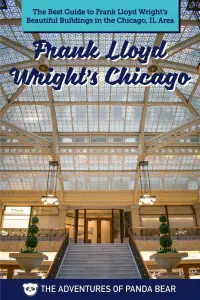 Explore unique architectural sights in the Chicago area by visiting the works of Frank Lloyd Wright. See the work of his genius in the buildings he designed, both public buildings as well as his Prairie School style homes. They are all either located within Chicago proper or Oak Park, IL. #architecture #thingstodo #chicago #illinois #franklloydwright #thingstosee #taopb