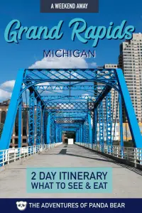 This is a local's guide to a 2 day weekend in Grand Rapids, Michigan This itinerary covers what to see and eat. Grand Rapids Public Museum, Frederick Meijer Gardens & Sculpture Park, Downtown Market, Meyer May House (by Frank Lloyd Wright), various breweries and delicious eats. #thingstodo #itinerary #grandrapids #michigan #travelusa #taopb